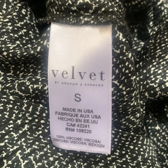 Anthropologie Velvet by Graham & Spencer Black Print One Shoulder Shift Dress S - Picture 12 of 16